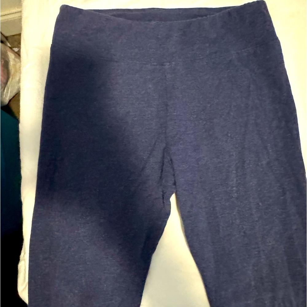 Blue Leggings with cutout detailing on the ankle